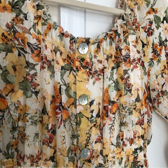 Anthropologie Fig and Flower Fully Lined Tiered Maxi with Banded Waist - Picture 2 of 7